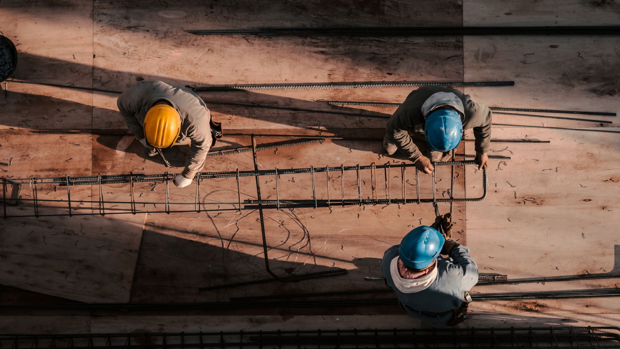 men working at construction site